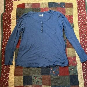 Ruff Hewn Navy Long Sleeve Top - Ladies Size Large